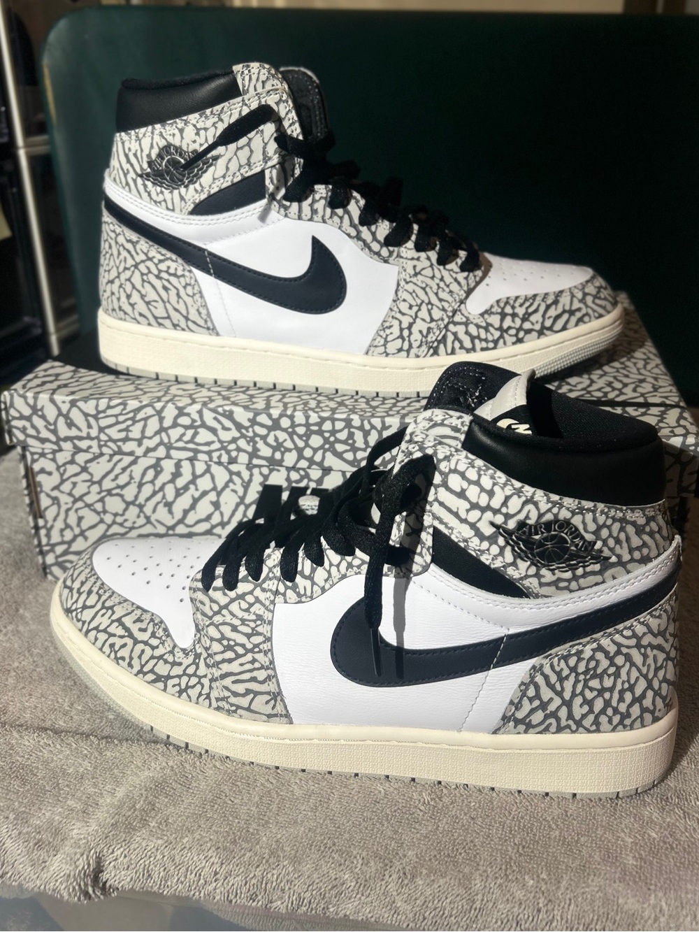 Air Jordan 1 Retro High OG "White Cement" (also known as "Elephant